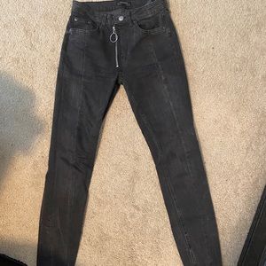 Mid rise Zara jeans with zipper detail
